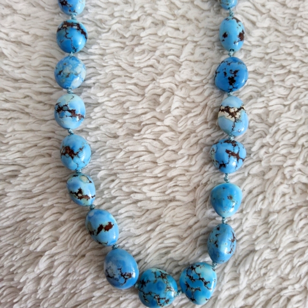 SOLD Natural Golden Hills Turquoise Necklace  From Kazakhstan Price Is Firm